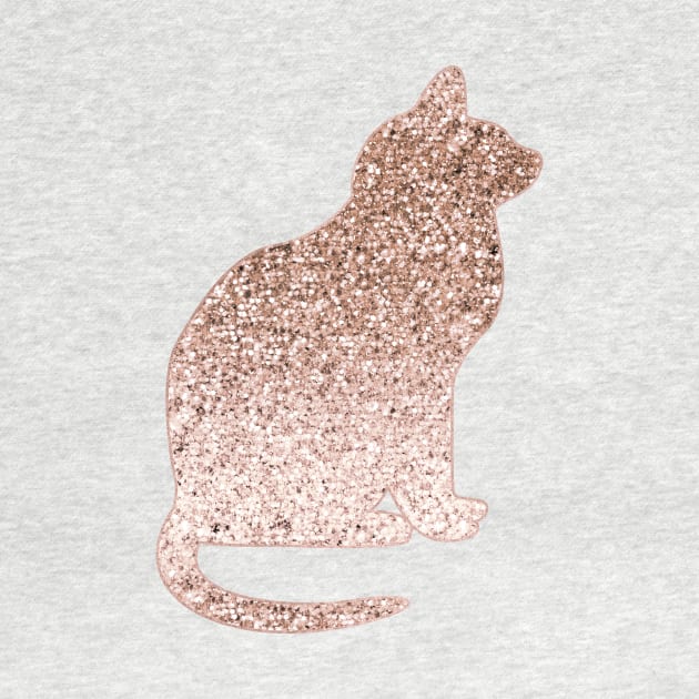 Sparkling rose gold cat by RoseAesthetic